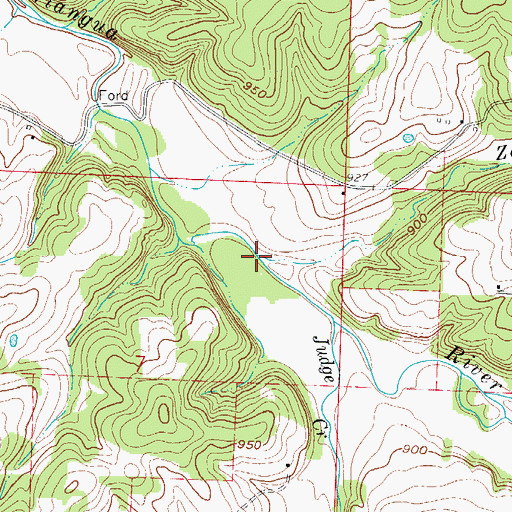 Topographic Map of Zeewick Branch, MO
