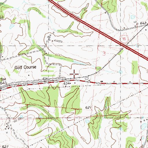 Topographic Map of Zell Station, MO