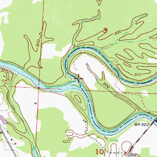 Topographic Map of Old Channel Little River, AR
