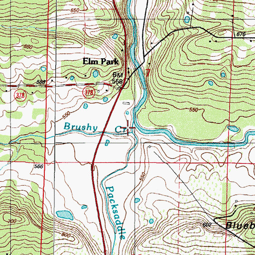Topographic Map of Old Freedom Creek, AR