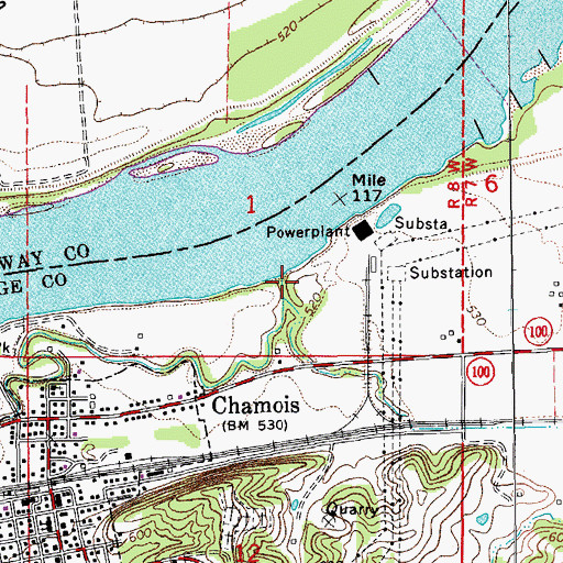Topographic Map of Dooling Creek, MO