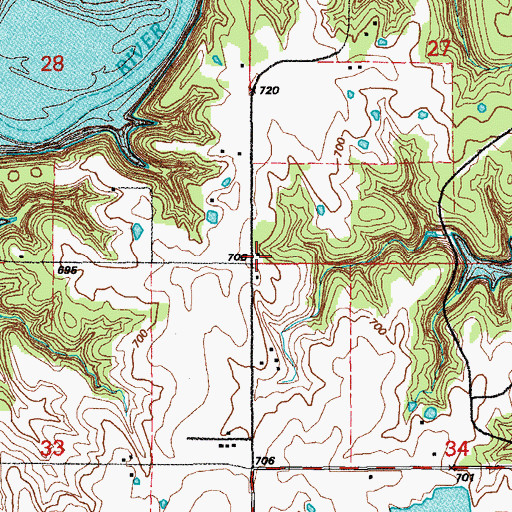Topographic Map of Mount Hope Church, MO