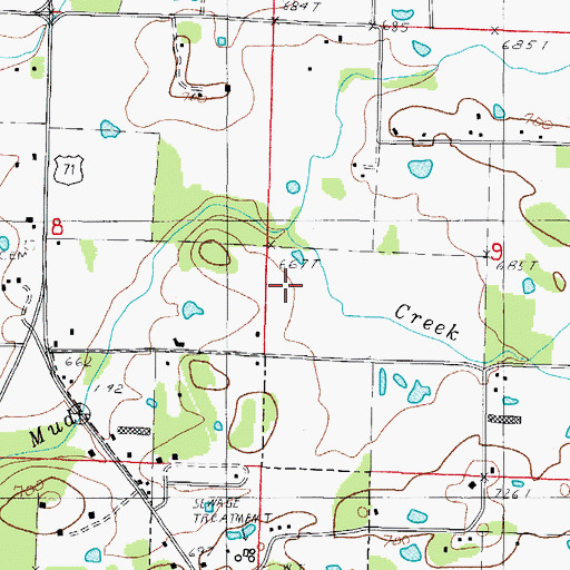 Topographic Map of Old Salem Cemetery, AR