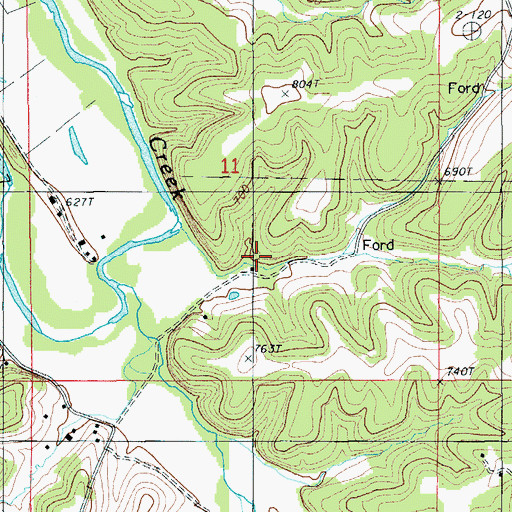 Topographic Map of Baumhoer School, MO