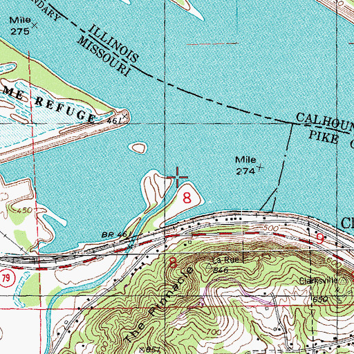 Topographic Map of Calumet Creek, MO