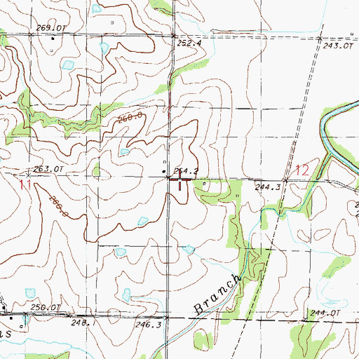 Topographic Map of Crabill School (historical), MO