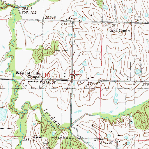 Topographic Map of Fisher School (historical), MO