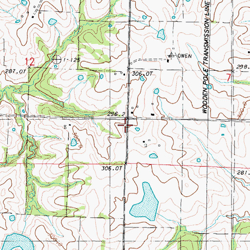 Topographic Map of Hedge School (historical), MO