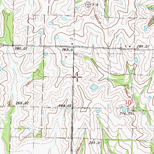 Topographic Map of Hensel School (historical), MO