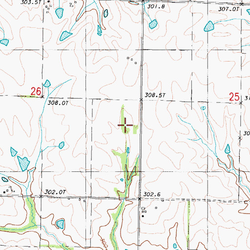 Topographic Map of Highland School (historical), MO