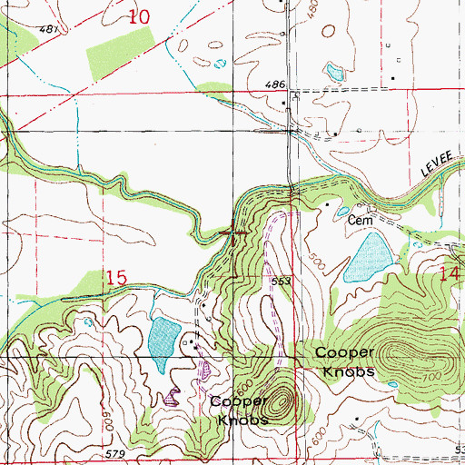 Topographic Map of Little Ramsey Creek, MO