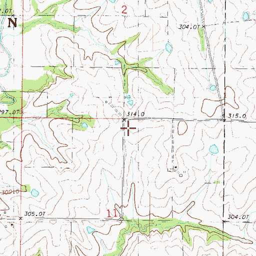 Topographic Map of Lone Oak School, MO