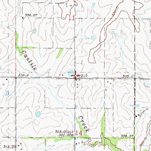 Topographic Map of McCartney School (historical), MO