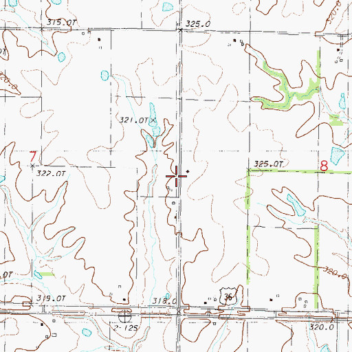 Topographic Map of Oberg School, MO
