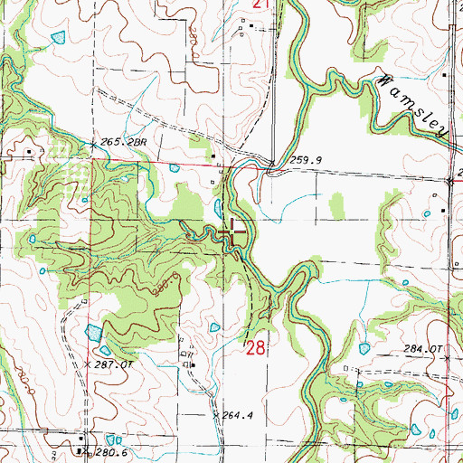 Topographic Map of Owens Creek, MO