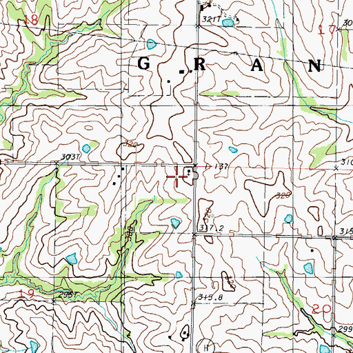 Topographic Map of Pleasant Hill Church, MO
