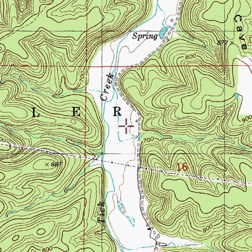 Topographic Map of Prewett School, MO