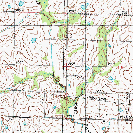 Topographic Map of Red Star School (historical), MO