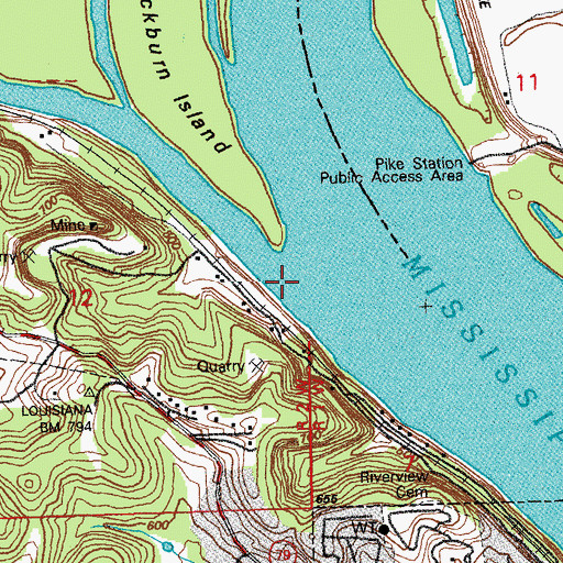 Topographic Map of Salt River, MO