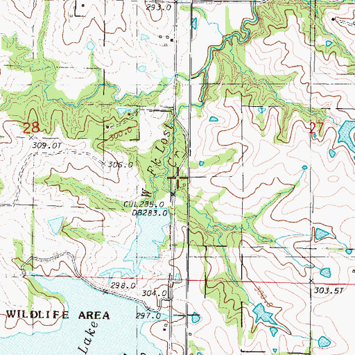 Topographic Map of Smith School (historical), MO