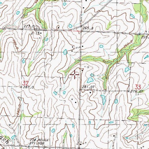 Topographic Map of Sunnyside School (historical), MO