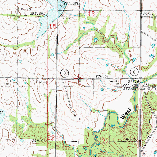 Topographic Map of Surprise School, MO