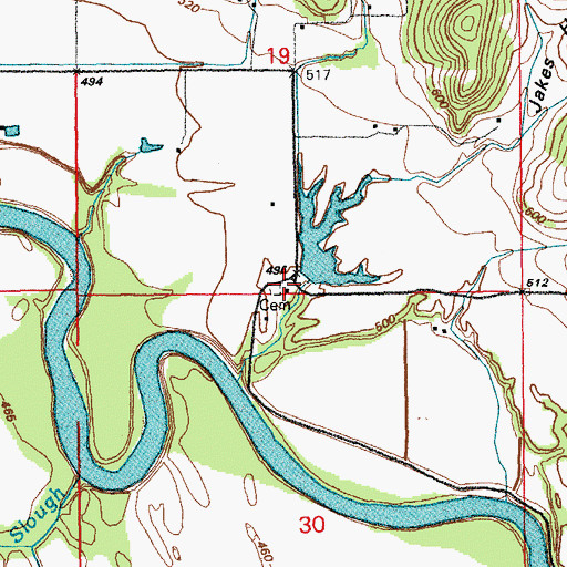 Topographic Map of Taylor Chapel, MO