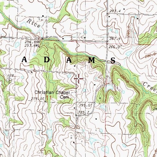 Topographic Map of Taylor Mills School (historical), MO