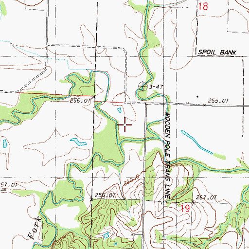 Topographic Map of West Fork Lost Creek, MO