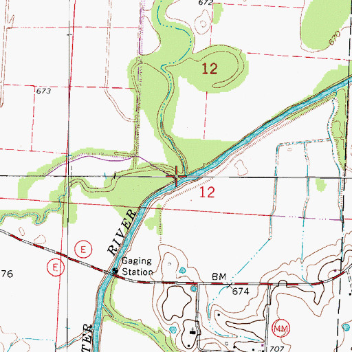 Topographic Map of Blackjack Creek, MO