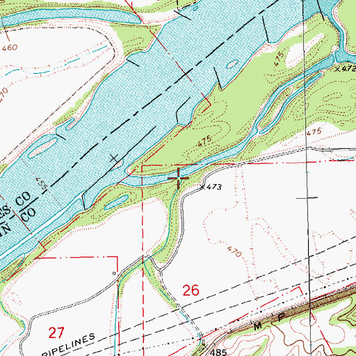 Topographic Map of Dunn Spring Creek, MO