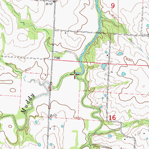 Topographic Map of Elk Fork, MO
