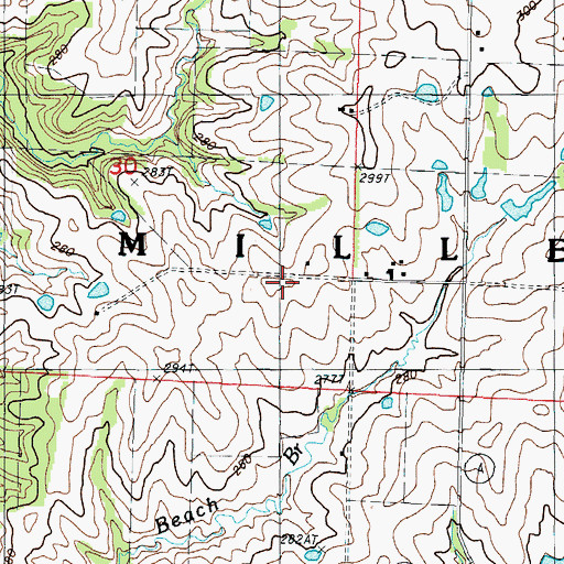 Topographic Map of Fore School (historical), MO
