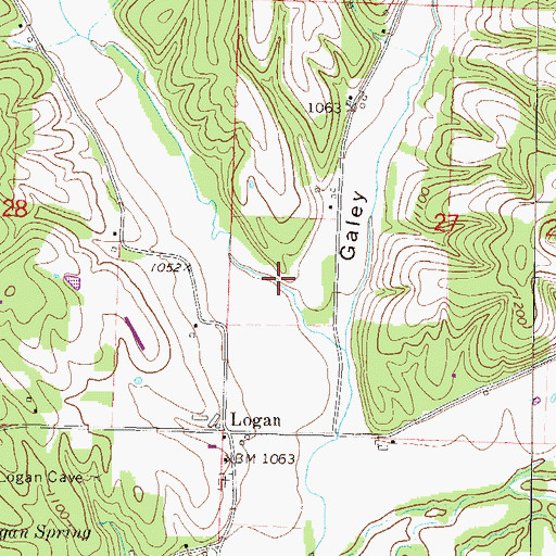Topographic Map of Palmer Hollow, AR