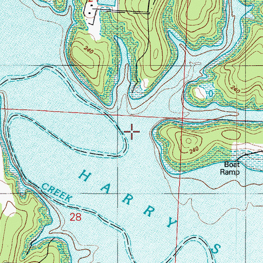 Topographic Map of Sugarcamp Hollow, MO