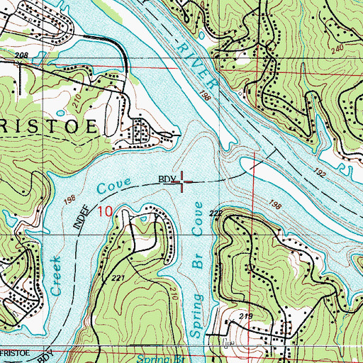 Topographic Map of Turkey Creek, MO