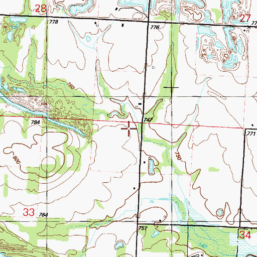 Topographic Map of Diamond School (historical), MO