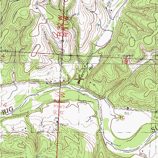 Topographic Map of Hambrich Hollow, MO