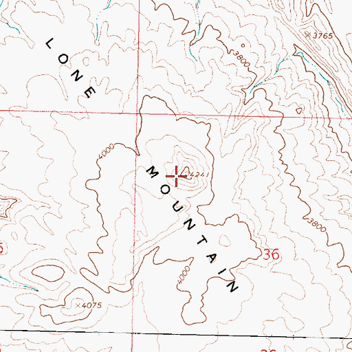 Topographic Map of Lone Mountain, AZ