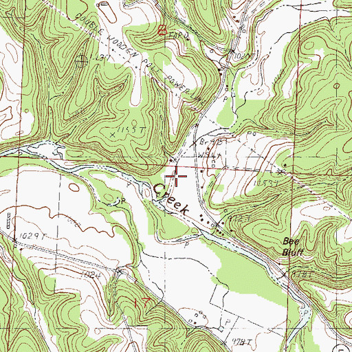 Topographic Map of Kings Valley, MO