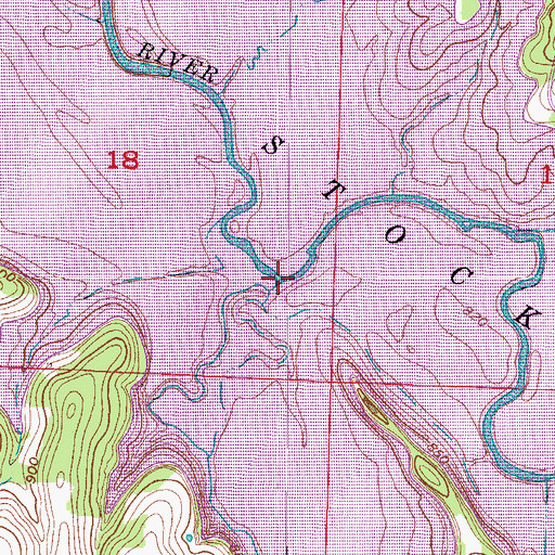 Topographic Map of Maze Creek, MO