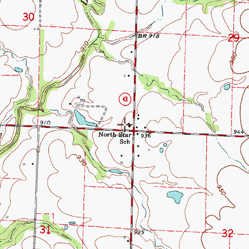 Topographic Map of North Star School (historical), MO