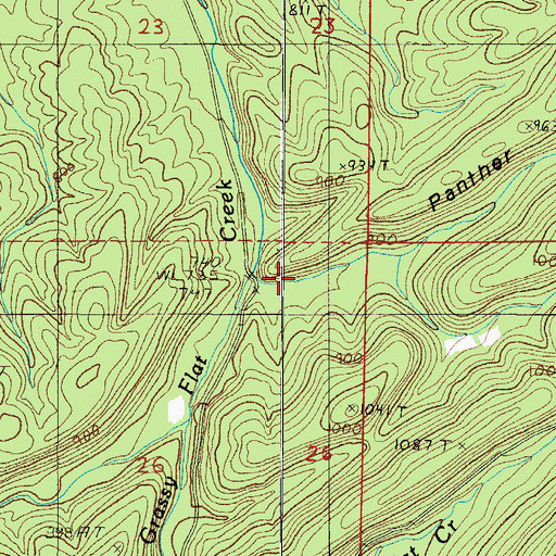 Topographic Map of Panther Suck Hollow, AR