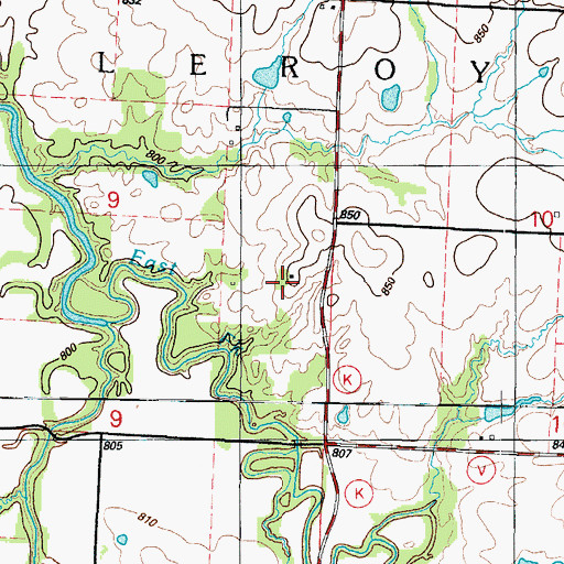 Topographic Map of Shiloh School (historical), MO