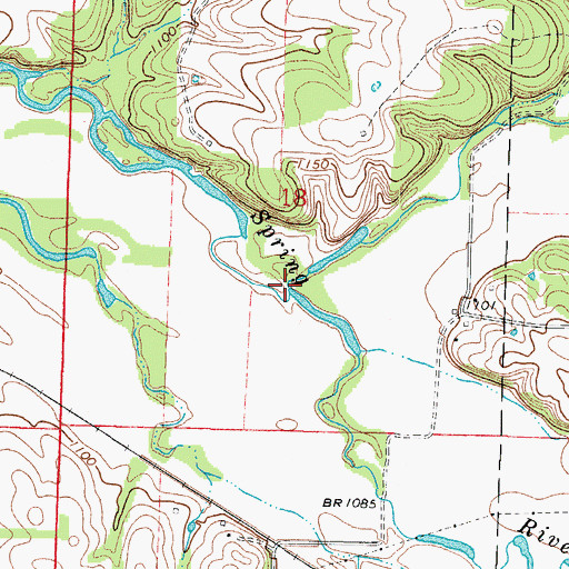 Topographic Map of Stahl Creek, MO