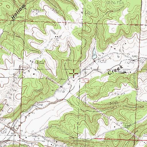 Topographic Map of Trent Creek School (historical), MO