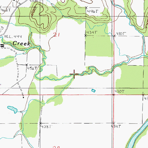 Topographic Map of Park Creek, AR
