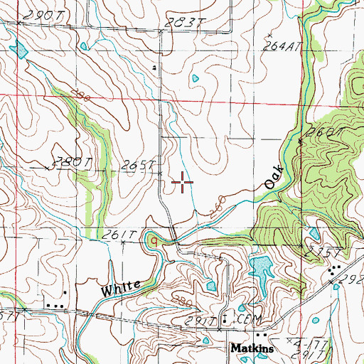 Topographic Map of Bodam School (historical), MO