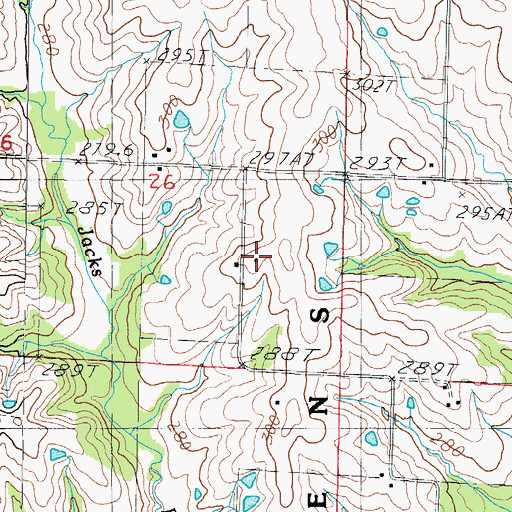 Topographic Map of Crab Orchard School, MO