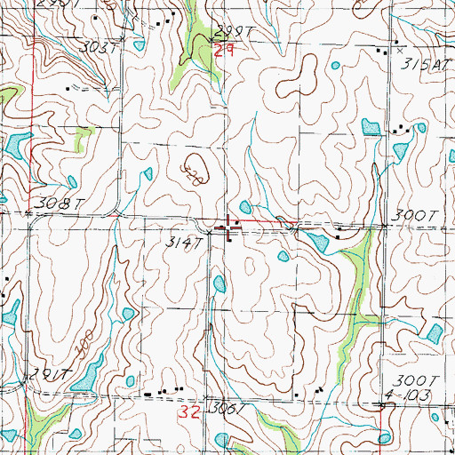 Topographic Map of Maple Grove School (historical), MO